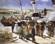 Edouard Manet The Departure of the folkestone Boat oil painting artist